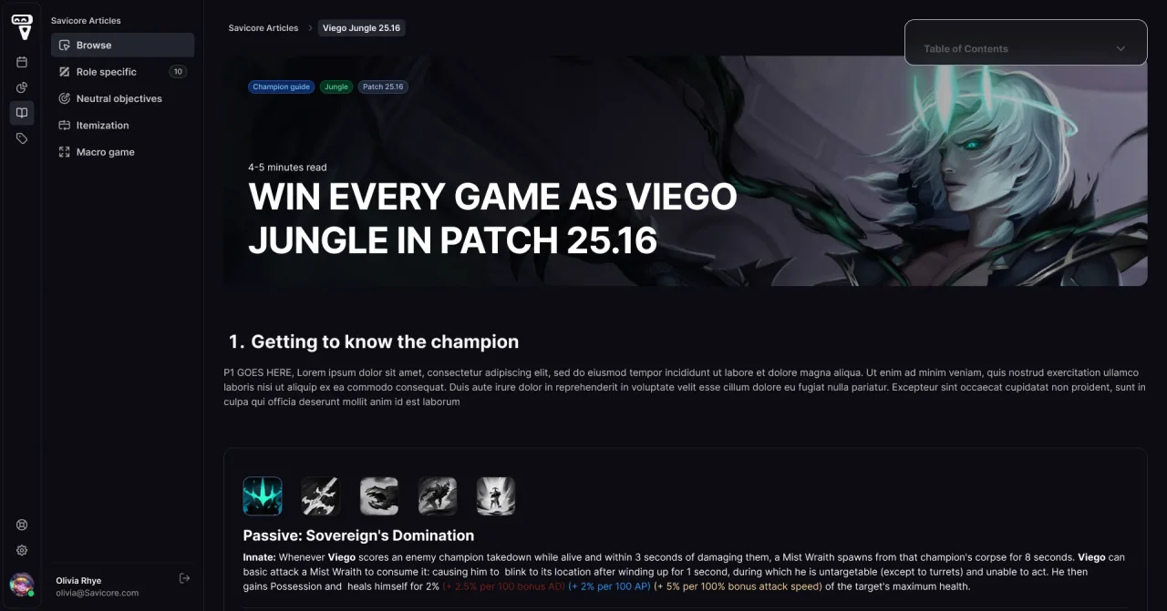 Article page in the v3 shell with the sidebar collapsed to an icon rail and a wide article hero.